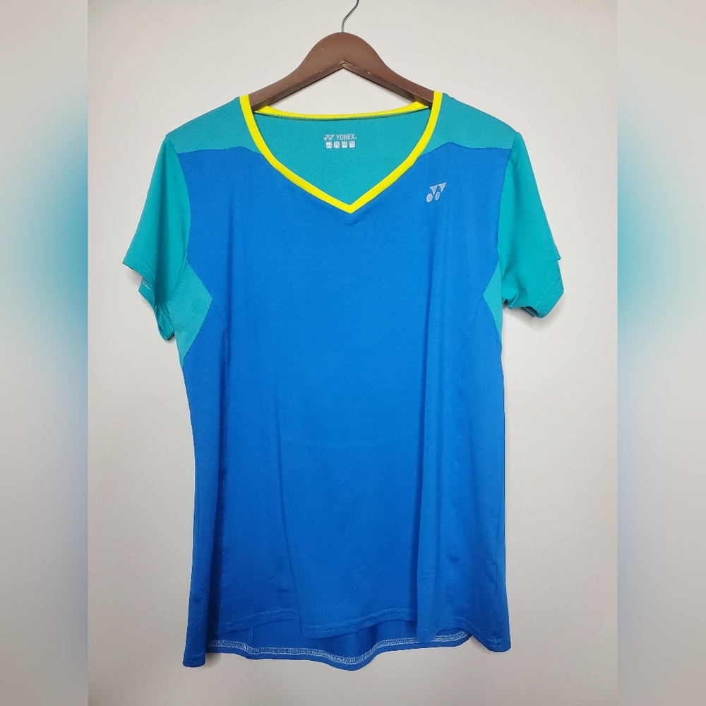 YONEX Juniors Activewear Jersey‎ Blue/Yellow Size XL Tennis/Badminton Shirt